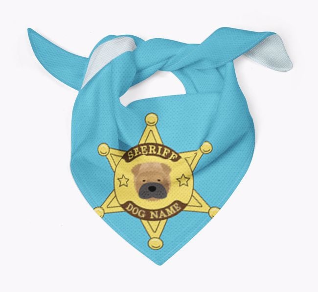 Personalised Sheriff Bandana for your {breedFullName}